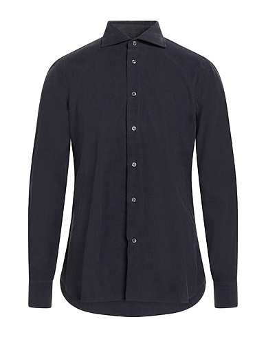 BORRIELLO NAPOLI Camicia tinta unita Blu navy 100% Cotone