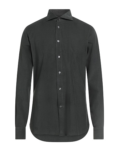 BORRIELLO NAPOLI Solid colour shirt Dark green 100% Cotton
