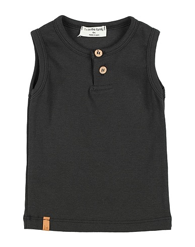 1 + IN THE FAMILY Tank top Charcoal 98% Cotton, 2% Elastane