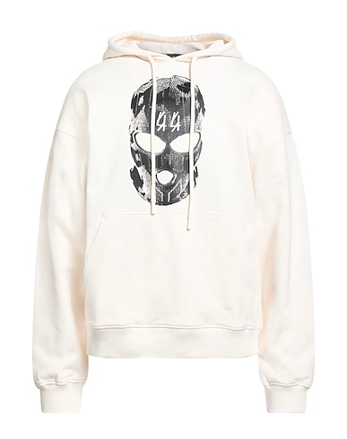 44 LABEL GROUP Hooded track jacket  Ivory 100% Cotton