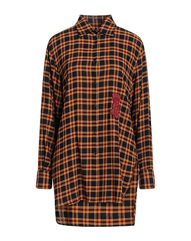 SEAFARER Checked shirt Black 100% Virgin Wool