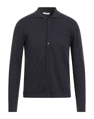 MAJESTIC FILATURES Solid colour shirt Midnight blue 81% Organic cotton, 15% Elastane, 4% Cashmere