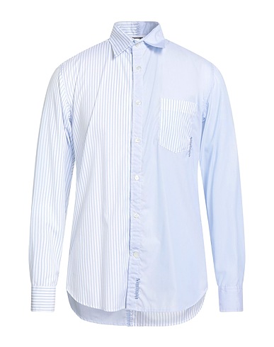 GRIFONI Gestreiftes Hemd Hellblau 100% Baumwolle