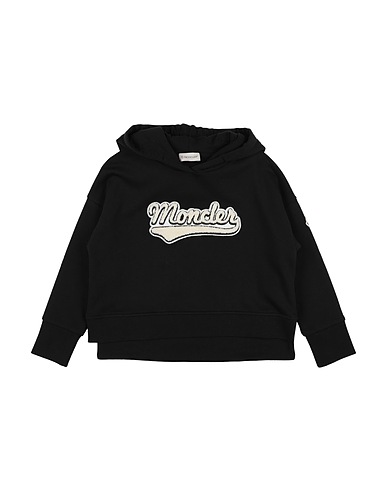 MONCLER Felpa Nero 100% Cotone