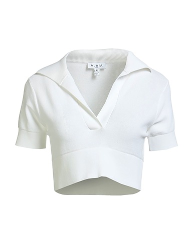 ALAÏA トップス オフホワイト レーヨン 67% / ナイロン 21% / ナイロン 9% / ポリウレタン 3%