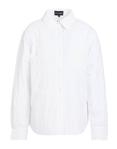 EMPORIO ARMANI Solid colour shirts & blouses White 100% Polyester