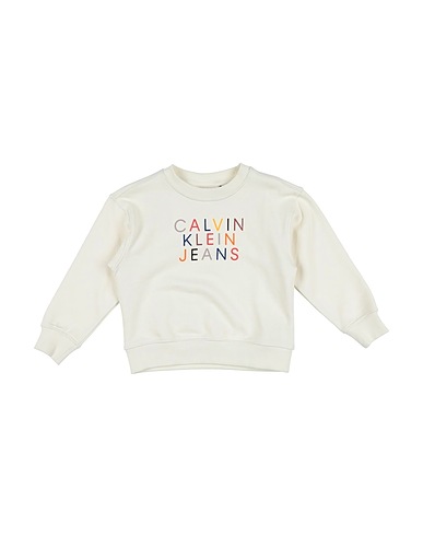 CALVIN KLEIN JEANS Felpa Off white 100% Cotone, Elastan