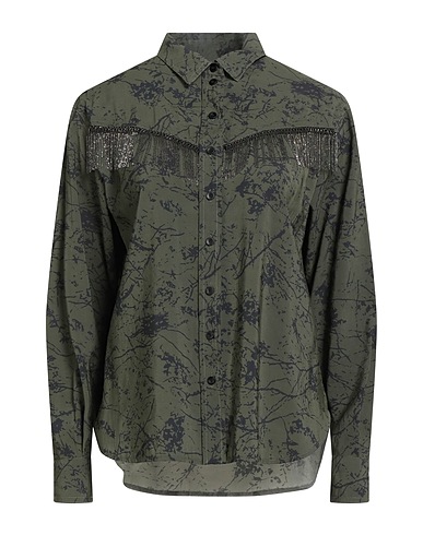 8PM Patterned shirts & blouses Military green 85% Rayon, 15% Polyester