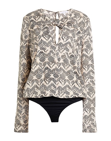 PATRIZIA PEPE TOPS & TEES Ivory 86% Polyester, 14% Elastane