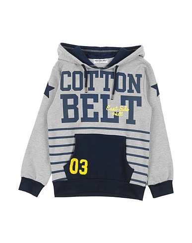 COTTON BELT Felpa Grigio 100% Cotone