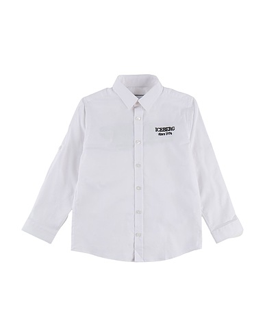ICEBERG Camicia fantasia Bianco 97% Cotone, 3% Elastan