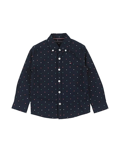TOMMY HILFIGER Patterned shirt Navy blue 100% Cotton