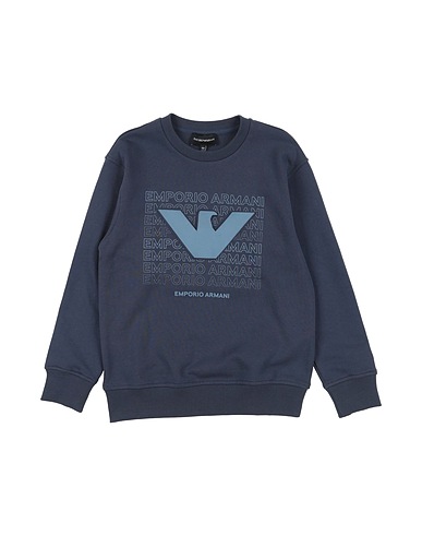 EMPORIO ARMANI Sweatshirt Navy blue 100% Cotton, Elastane