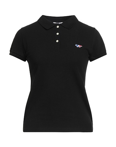 MAISON KITSUNÉ Polo shirt Black 100% Cotton