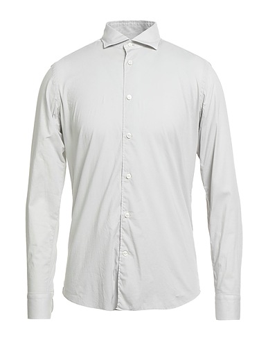 MASTRICAMICIAI Solid colour shirt Light grey 100% Cotton