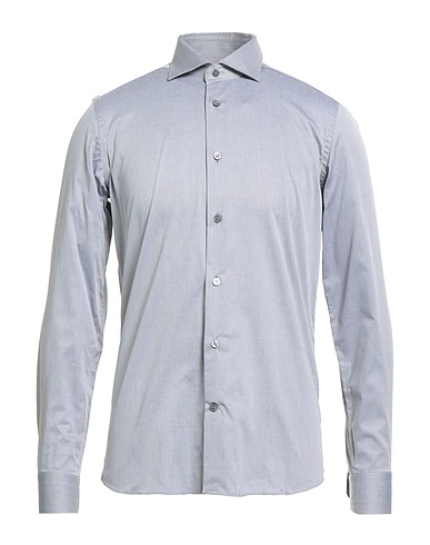 MASTRICAMICIAI Solid color shirt GRIGIO 100% Cotton