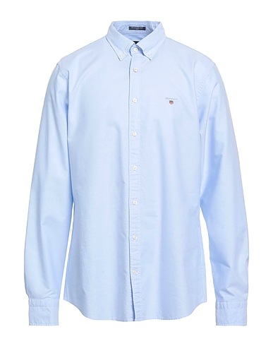 GANT Einfarbiges Hemd Himmelblau 100% Baumwolle