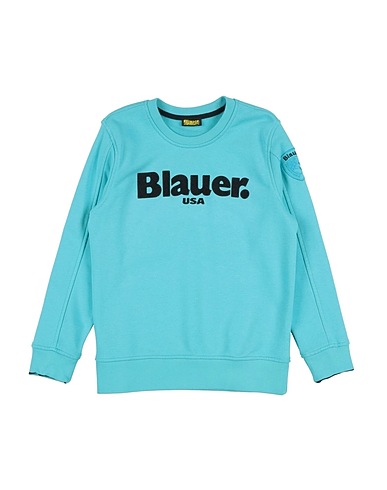 BLAUER. Sweatshirt Turquoise 80% Cotton, 20% Polyester