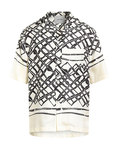 RÓHE Camicia fantasia Panna 100% Seta