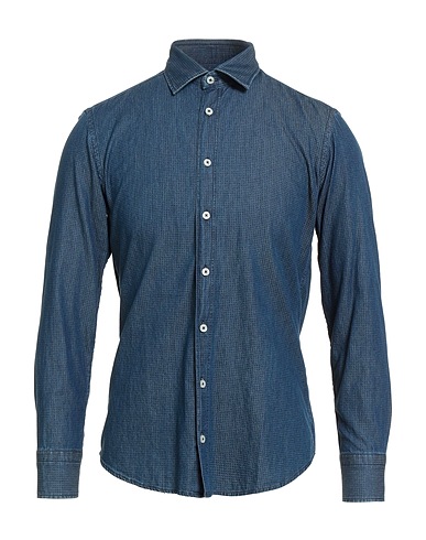 BASTONCINO Denim shirt Blue 100% Cotton