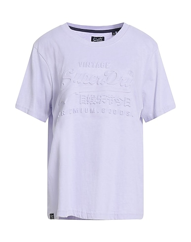 SUPERDRY T-shirt Lilla 100% Cotone