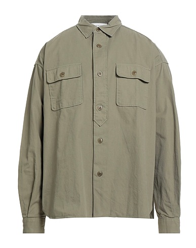 APPLIED ART FORMS Solid colour shirt Military green 100% Cotton