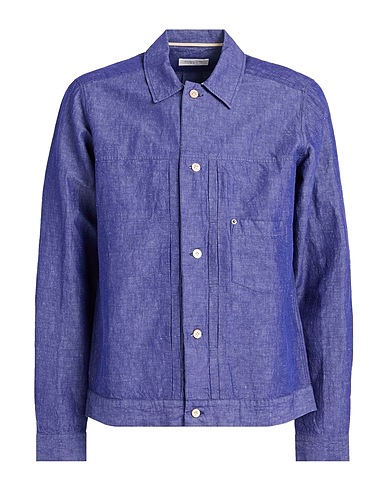 TINTORIA MATTEI 954 데님 셔츠 블루 55% 코튼, 45% 리넨