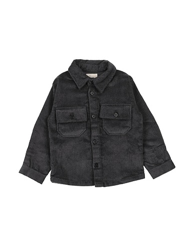BABE & TESS Solid colour shirt Charcoal 97% Cotton, 3% Elastane