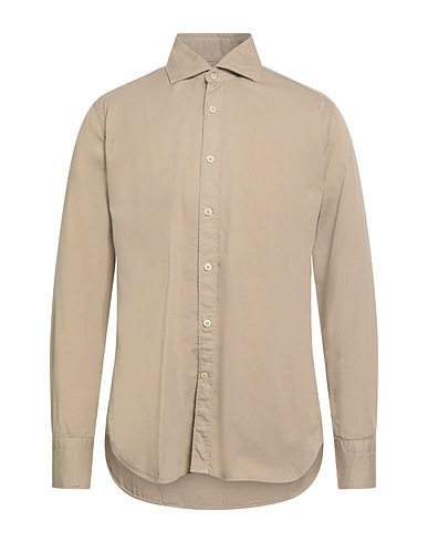 TINTORIA MATTEI 954 Solid color shirt Beige 100% Cotton