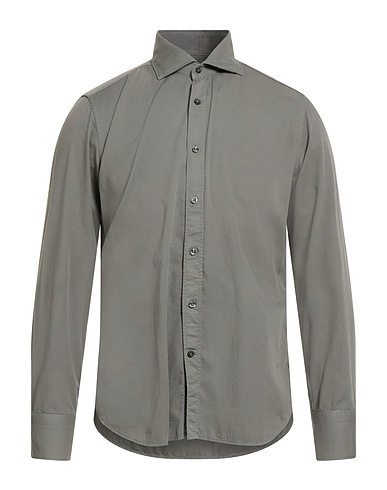 TINTORIA MATTEI 954 Solid colour shirt Sage green 100% Cotton