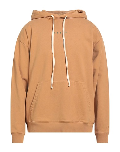 PAURA Hooded track jacket  Camel 100% Cotton