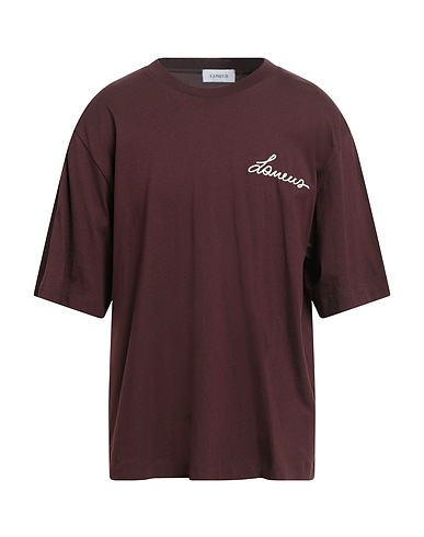 LANEUS T-shirt Chocolate brown 100% Cotton