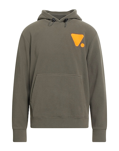 VALVOLA. Hooded track jacket Military green 100% Polyester