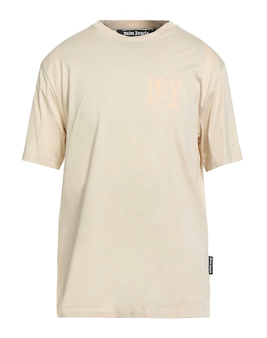 PALM ANGELS T-shirt Beige 100% Cotton, Polyester