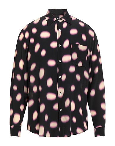 GRIFONI Hemd mit Muster Schwarz 100% Seide