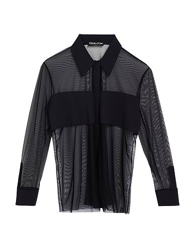 CHIARA BONI LA PETITE ROBE Solid color shirts & blouses Black 75% Polyamide, 25% Elastane