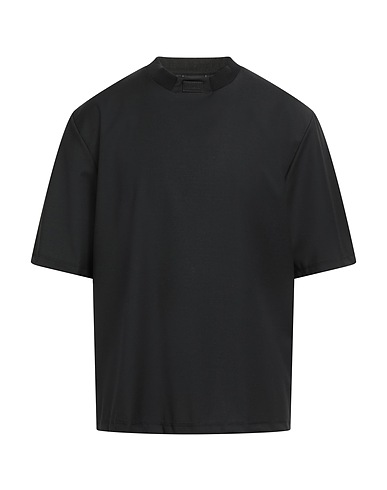 DARK LABEL STUDIOS Basic T-Shirt Black 54% Polyester, 44% Wool, 2% Elastane