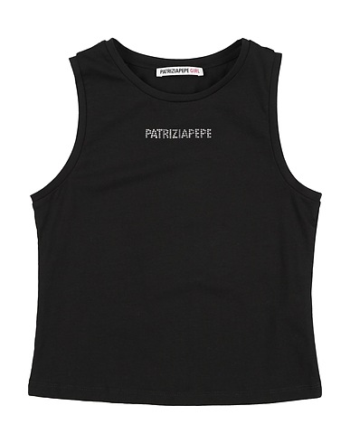 PATRIZIA PEPE T-shirt GIRL Black 95% Cotton, 5% Elastane, Glass