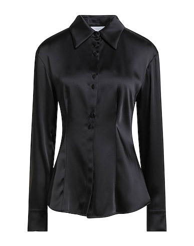 ERIKA CAVALLINI Solid colour shirts & blouses Black 64% Acetate, 36% Viscose