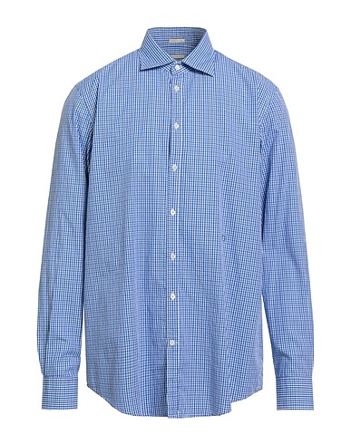MASSIMO ALBA Camicia a quadri Blu 100% Cotone