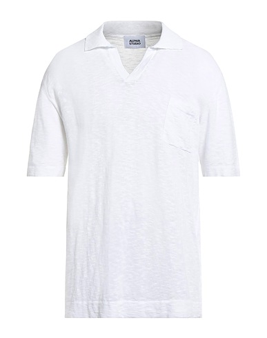 ALPHA STUDIO Polo shirt White 100% Cotton