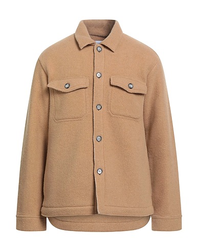 BELLWOOD Solid colour shirt Camel 68% Polyester, 32% Wool