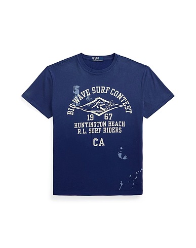 POLO RALPH LAUREN T-shirt CLASSIC FIT JERSEY GRAPHIC T-SHIRT
 Navy 100% Cotton