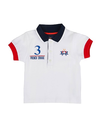 LA MARTINA Polo shirt White 95% Cotton, 5% Elastane
