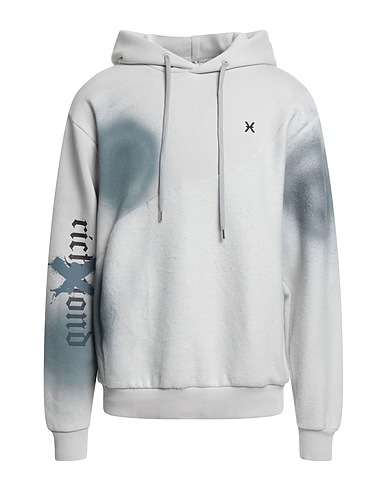 RICHMOND X Hooded track jacket  Light grey 80% Cotton, 20% Polyester
