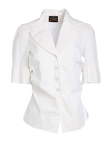 VIVIENNE WESTWOOD ANGLOMANIA Solid color shirts & blouses Off white 100% Cotton