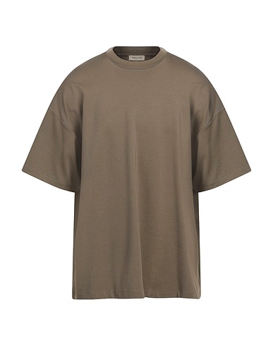FEAR OF GOD Basic T-Shirt Military green 65% Viscose, 29% Polyamide, 6% Elastane
