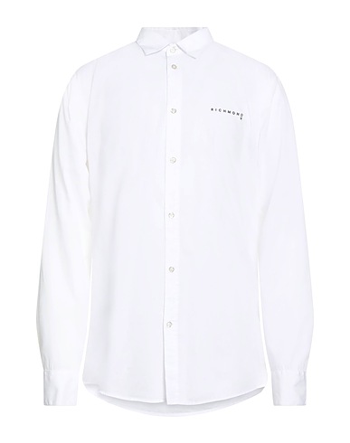 RICHMOND X Camicia tinta unita Bianco 100% Cotone