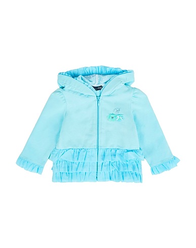 MISS BLUMARINE Sweatshirt Sky blue 95% Cotton, 5% Elastane