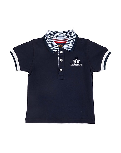 LA MARTINA Polo shirt Midnight blue 95% Cotton, 5% Elastane